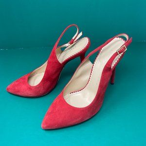 Charlotte Olympia Suede Red Pumps Size EU 38